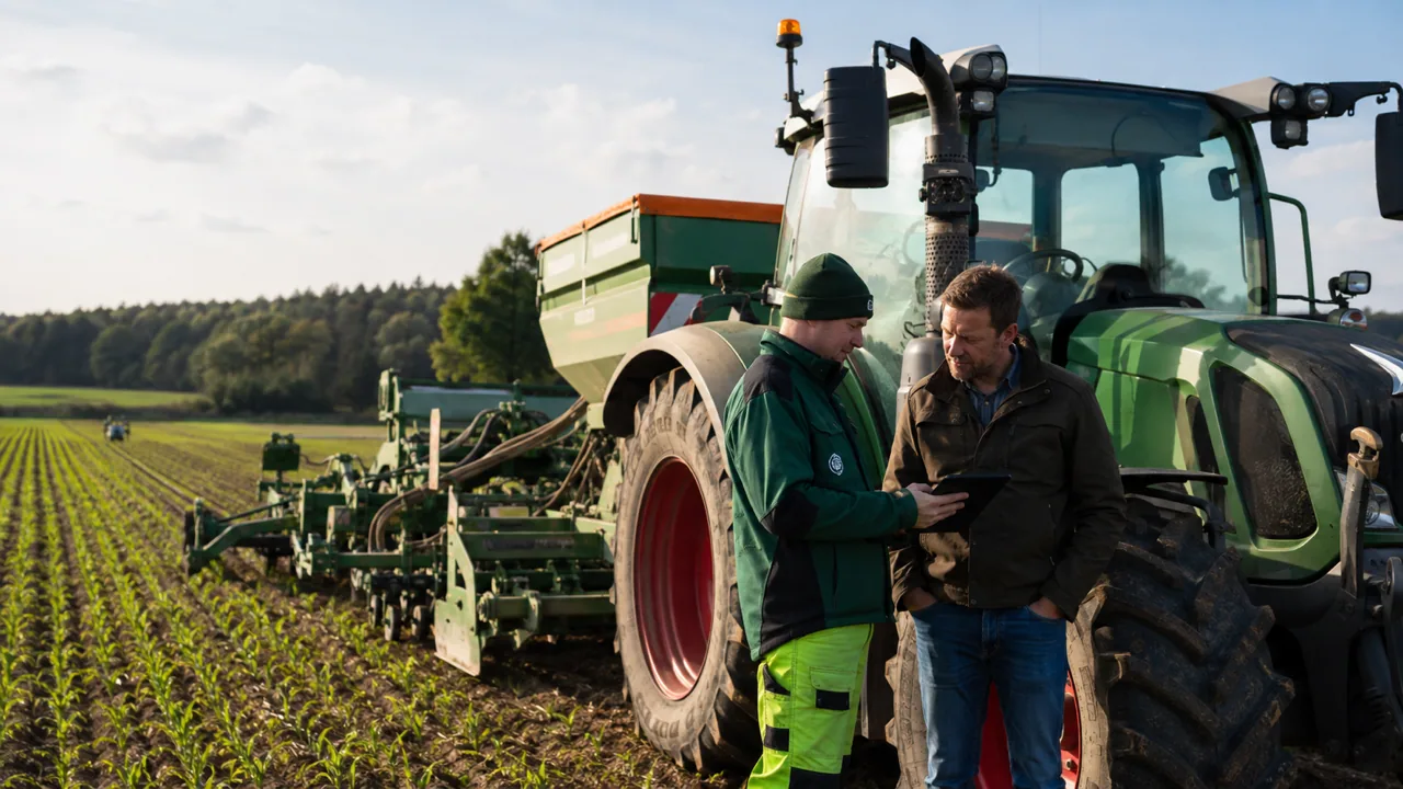 Persönliche Abstimmung der landwirtschaftlichen Maschinenunterstützung am Feld